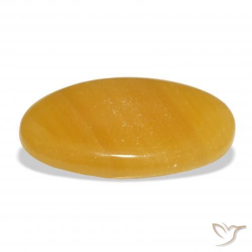 9,17 ctw natürlicher Gold-Orange Kalzit, Oval, Lichtdurchlässig