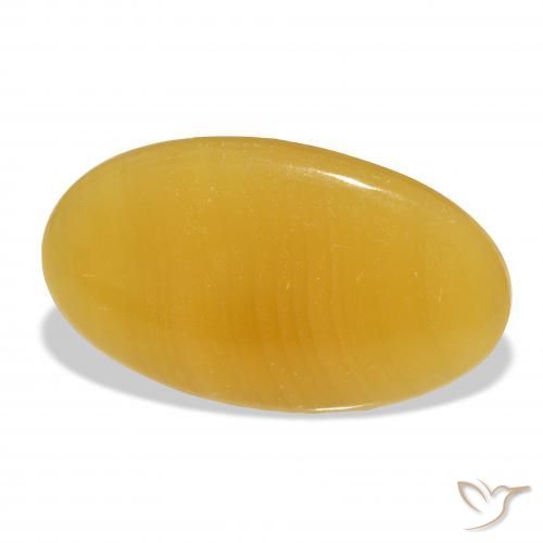 9,17 ctw natürlicher Gold-Orange Kalzit, Oval, Lichtdurchlässig