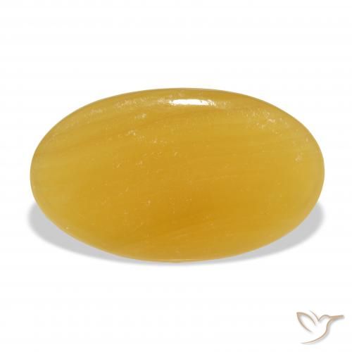 33.20ct Natürlicher Gold-Orange Kalzit, Oval, Lichtdurchlässig