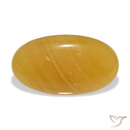 40.55ct Natürlicher Gold-Orange Kalzit, Oval, Lichtdurchlässig, Photo A
