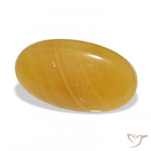9,17 ctw natürlicher Gold-Orange Kalzit, Oval, Lichtdurchlässig