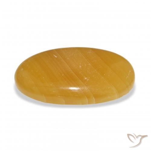 9,17 ctw natürlicher Gold-Orange Kalzit, Oval, Lichtdurchlässig