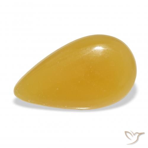 15.89ct Natürlicher Gold-Orange Kalzit, Birnenform, Lichtdurchlässig