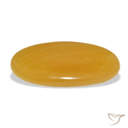 9,17 ctw natürlicher Gold-Orange Kalzit, Oval, Lichtdurchlässig