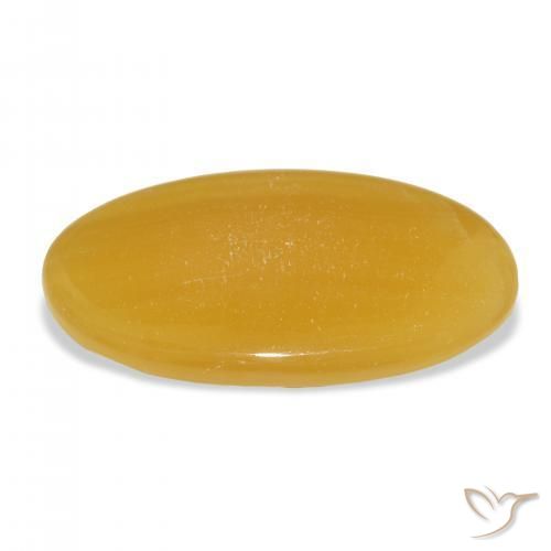 9,17 ctw natürlicher Gold-Orange Kalzit, Oval, Lichtdurchlässig