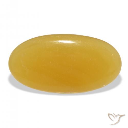 34.58ct Natürlicher Gold-Orange Kalzit, Oval, Lichtdurchlässig