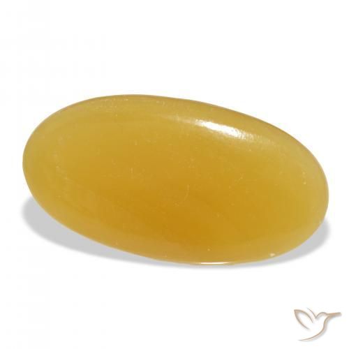 9,17 ctw natürlicher Gold-Orange Kalzit, Oval, Lichtdurchlässig