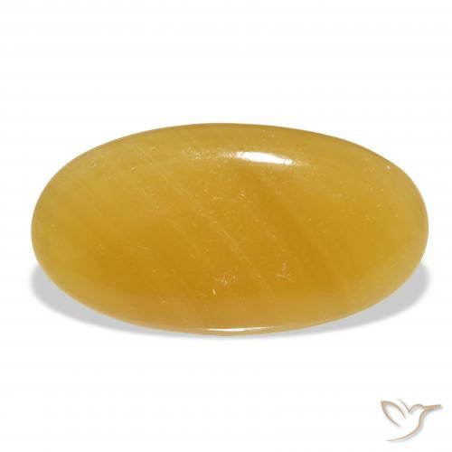 40.31ct Natürlicher Gold-Orange Kalzit, Oval, Lichtdurchlässig, Photo A