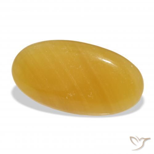 9,17 ctw natürlicher Gold-Orange Kalzit, Oval, Lichtdurchlässig