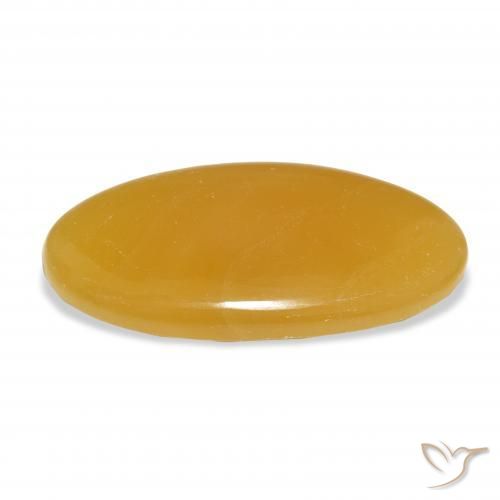 9,17 ctw natürlicher Gold-Orange Kalzit, Oval, Lichtdurchlässig