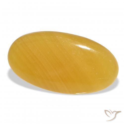 9,17 ctw natürlicher Gold-Orange Kalzit, Oval, Lichtdurchlässig
