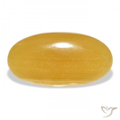 29.14ct Natürlicher Gold-Orange Kalzit, Oval, Lichtdurchlässig, Photo A