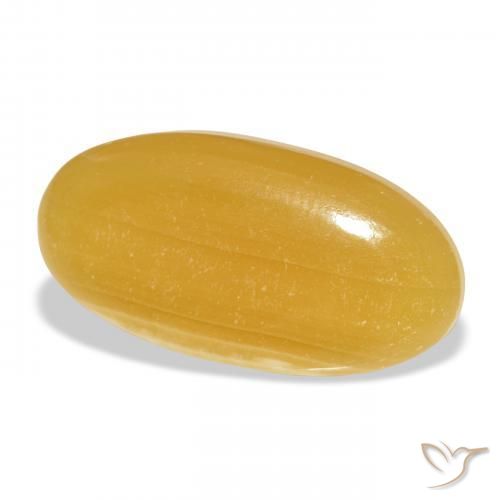 9,17 ctw natürlicher Gold-Orange Kalzit, Oval, Lichtdurchlässig