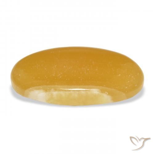 9,17 ctw natürlicher Gold-Orange Kalzit, Oval, Lichtdurchlässig