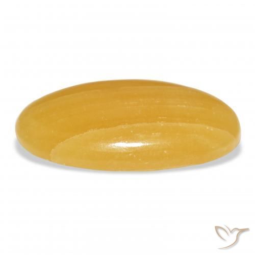 9,17 ctw natürlicher Gold-Orange Kalzit, Oval, Lichtdurchlässig