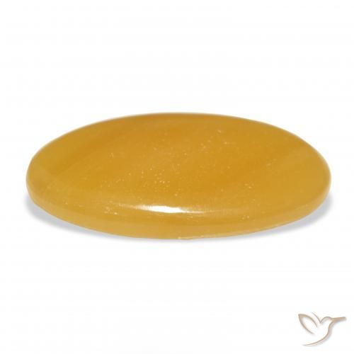 9,17 ctw natürlicher Gold-Orange Kalzit, Oval, Lichtdurchlässig