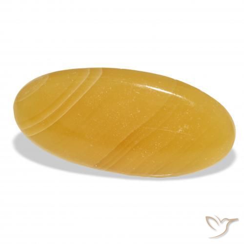 9,17 ctw natürlicher Gold-Orange Kalzit, Oval, Lichtdurchlässig