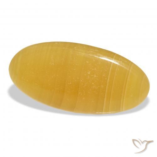 9,17 ctw natürlicher Gold-Orange Kalzit, Oval, Lichtdurchlässig