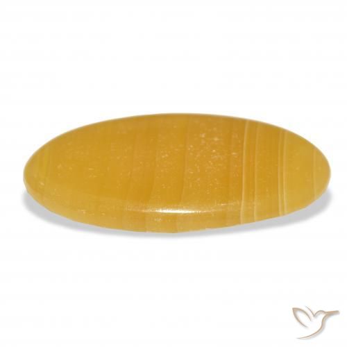 9,17 ctw natürlicher Gold-Orange Kalzit, Oval, Lichtdurchlässig