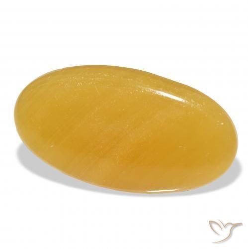 9,17 ctw natürlicher Gold-Orange Kalzit, Oval, Lichtdurchlässig