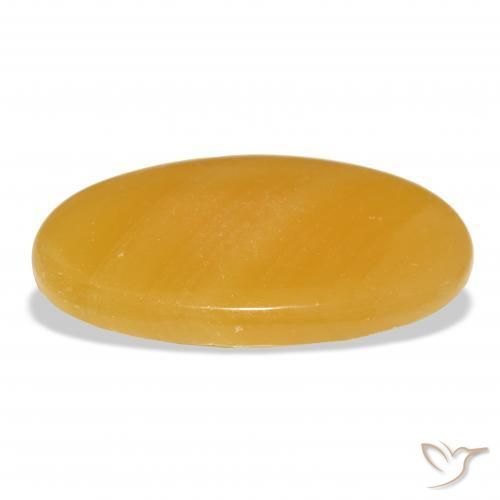 9,17 ctw natürlicher Gold-Orange Kalzit, Oval, Lichtdurchlässig
