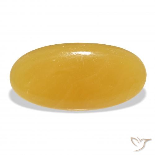 37.52ct Natürlicher Gold-Orange Kalzit, Oval, Lichtdurchlässig