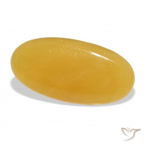 9,17 ctw natürlicher Gold-Orange Kalzit, Oval, Lichtdurchlässig