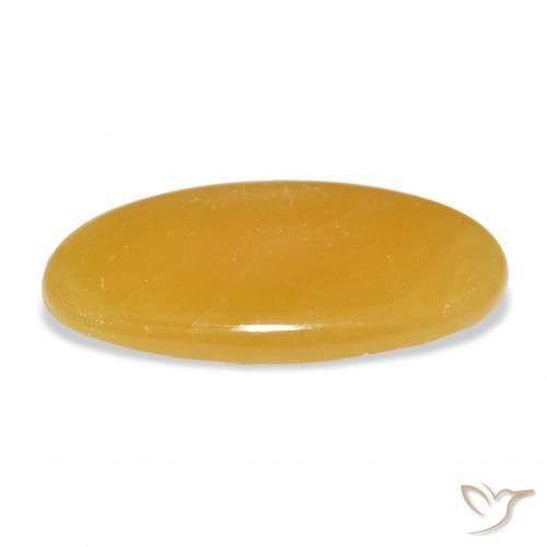 9,17 ctw natürlicher Gold-Orange Kalzit, Oval, Lichtdurchlässig
