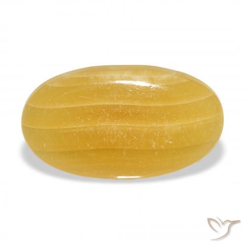 9,17 ctw natürlicher Gold-Orange Kalzit, Oval, Lichtdurchlässig