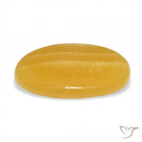 9,17 ctw natürlicher Gold-Orange Kalzit, Oval, Lichtdurchlässig