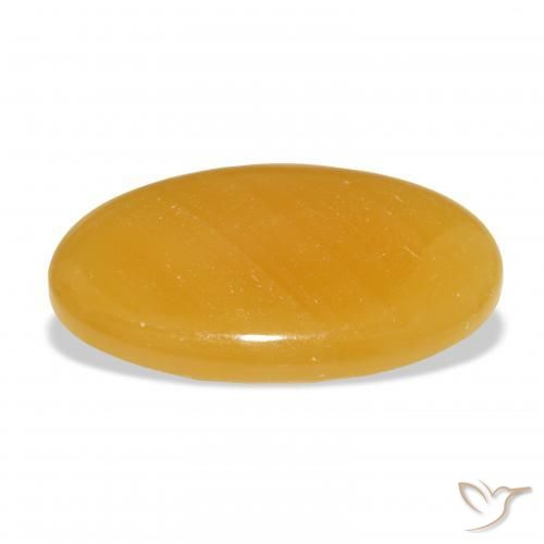 9,17 ctw natürlicher Gold-Orange Kalzit, Oval, Lichtdurchlässig