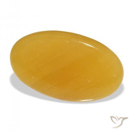 9,17 ctw natürlicher Gold-Orange Kalzit, Oval, Lichtdurchlässig