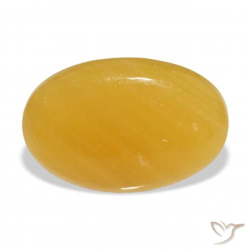 29.48ct Natürlicher Gold-Orange Kalzit, Oval, Lichtdurchlässig