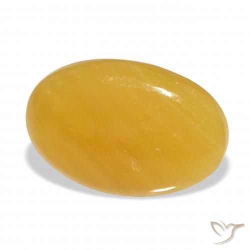 9,17 ctw natürlicher Gold-Orange Kalzit, Oval, Lichtdurchlässig