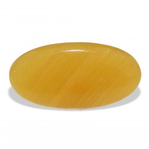 45.99ct Natürlicher Gold-Orange Kalzit, Oval, Lichtdurchlässig