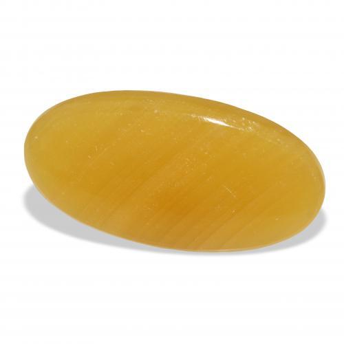 9,17 ctw natürlicher Gold-Orange Kalzit, Oval, Lichtdurchlässig