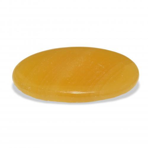 9,17 ctw natürlicher Gold-Orange Kalzit, Oval, Lichtdurchlässig