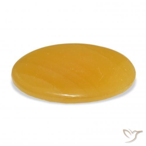 9,17 ctw natürlicher Gold-Orange Kalzit, Oval, Lichtdurchlässig