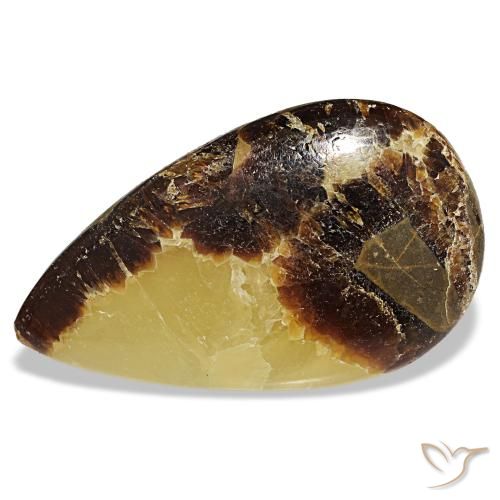 48.78ct Mehrfarbiger Calzit, Birnenform, Lichtundurchlässig