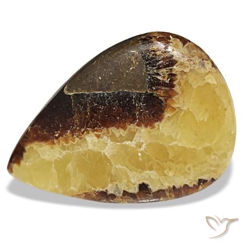 49.78ct Mehrfarbiger Calzit, Birnenform, Lichtundurchlässig