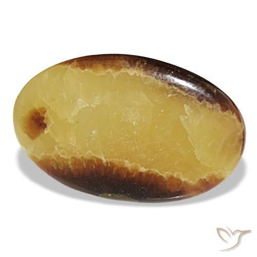 54,86 ctw natürlicher mehrfarbiger Calzit, Oval Schliff, Lichtundurchlässig