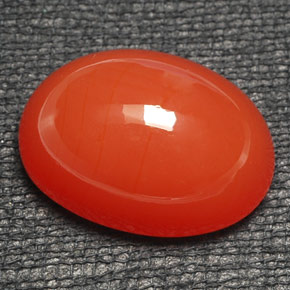 20,16 ctw natürlicher orangefarbener Karneol, Oval Schliff, Lichtdurchlässig