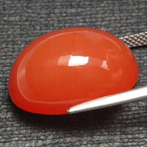 20,16 ctw natürlicher orangefarbener Karneol, Oval Schliff, Lichtdurchlässig