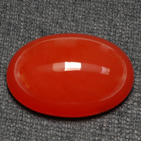 9,17 ctw natürlicher rot-orange Karneol, Oval Schliff, Lichtdurchlässig