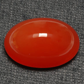 9,17 ctw natürlicher rot-orange Karneol, Oval Schliff, Lichtdurchlässig