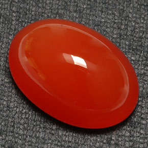 9,17 ctw natürlicher rot-orange Karneol, Oval Schliff, Lichtdurchlässig