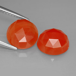  ct natürliche orangefarbener Karneol-Edelsteine, Transparent, Transparent / Lichtdurchlässig