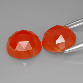  ct natürliche orangefarbener Karneol-Edelsteine, Transparent, Transparent / Lichtdurchlässig