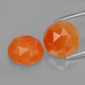 ct natürliche orangefarbener Karneol-Edelsteine, Transparent, Transparent / Lichtdurchlässig