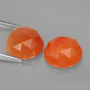  ct natürliche orangefarbener Karneol-Edelsteine, Transparent, Transparent / Lichtdurchlässig